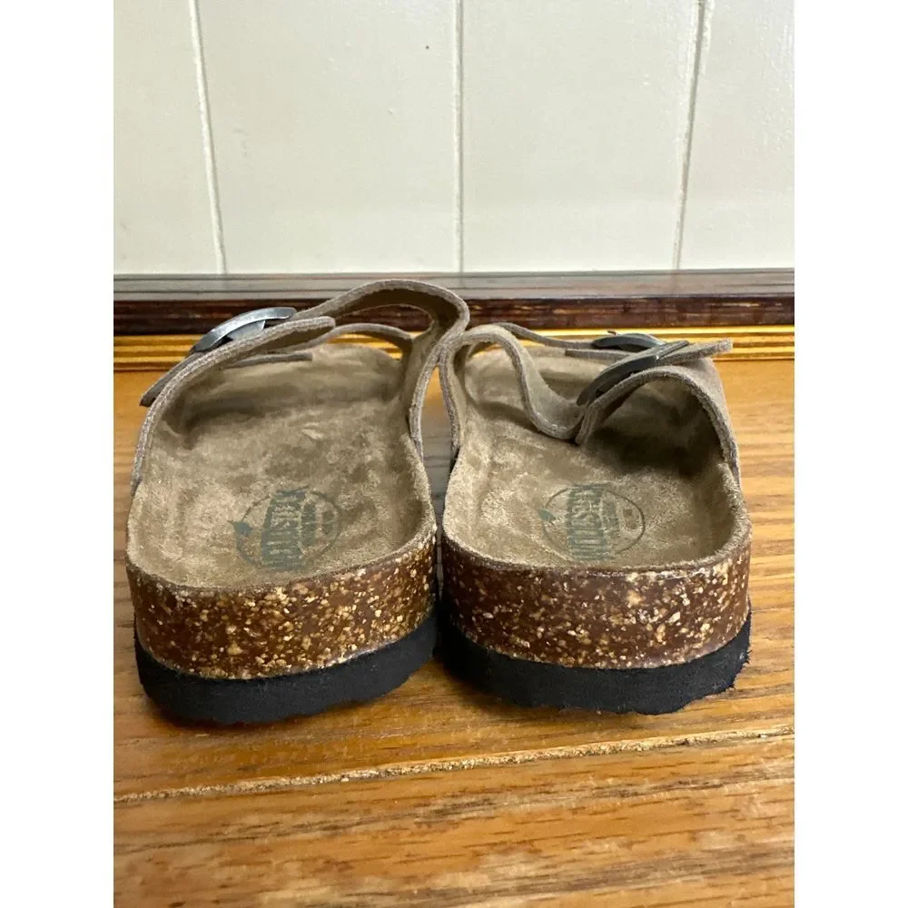 Woodstock Shoes Boy's Size‎ 3M Sandals Slide Bert Double Buckle Boho Hippy Retro